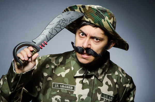 Funny soldier — Stock Photo, Image