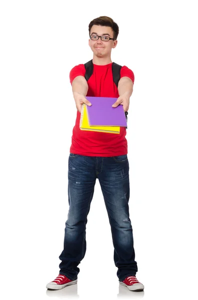 Joven estudiante con libros — Foto de Stock