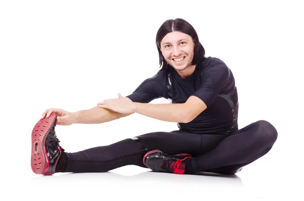 Mann macht Übungen — Stockfoto