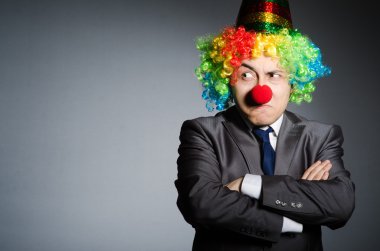 Clown businessman clipart