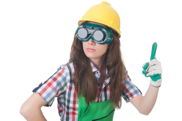 Woman wearing goggles — Stock Photo, Image