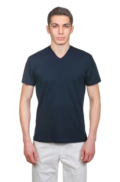 Mužský model s tričko — Stock fotografie