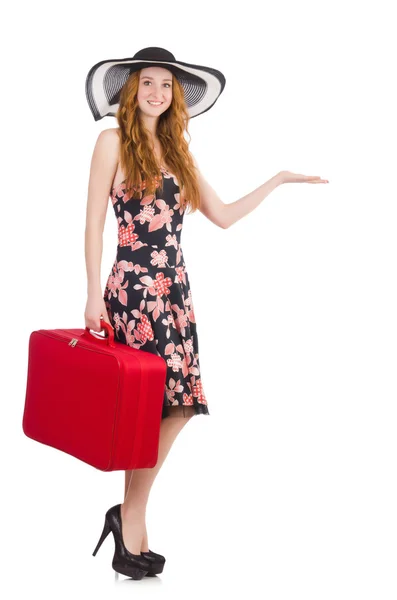 Vrouw klaar voor de zomervakantie — Stockfoto