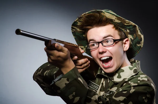 Funny soldier — Stock Photo, Image