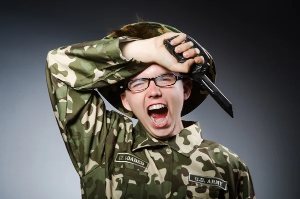 Funny soldier — Stock Photo, Image