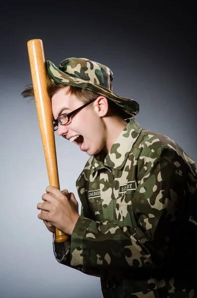 Funny soldier — Stock Photo, Image