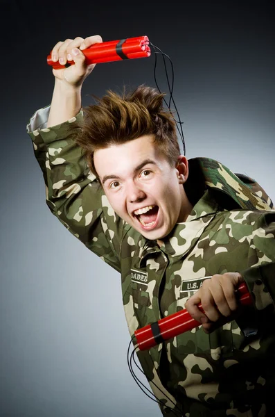 Funny soldier — Stock Photo, Image