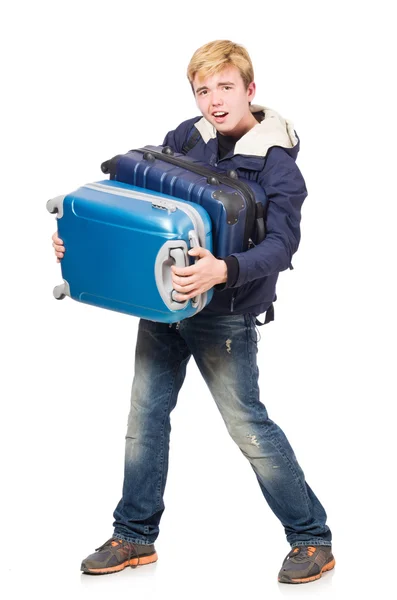 Uomo con bagaglio — Foto Stock