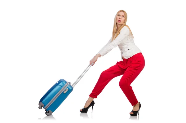 Vrouw vakantie voorbereiden — Stockfoto