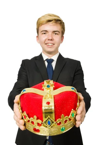 Geschäftsmann mit Krone — Stockfoto