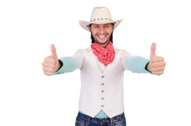 başparmak gösterilen kovboy