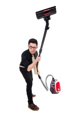 Süpürge Temizleyicili Adam