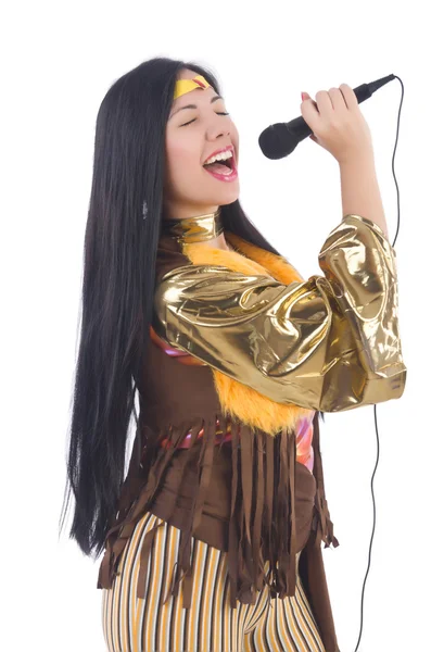 Mulher espanhola cantando — Fotografia de Stock
