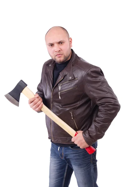 Homem com machado — Fotografia de Stock