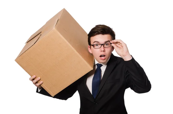 Hombre con caja —  Fotos de Stock