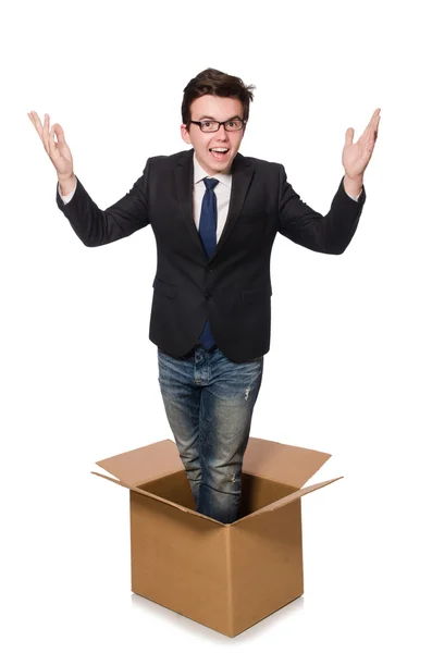 Hombre con caja —  Fotos de Stock