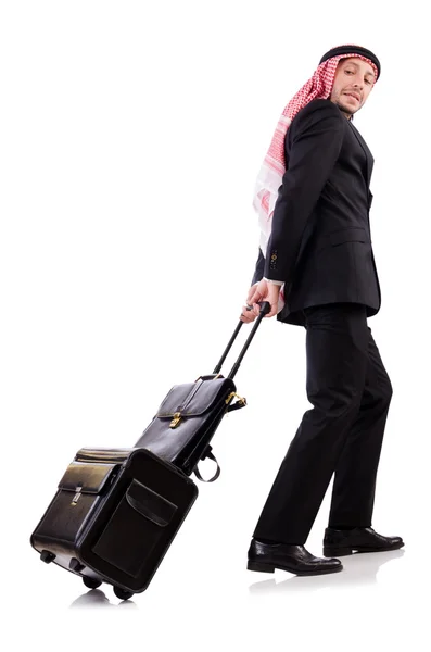 Arabische man met Bagage — Stockfoto