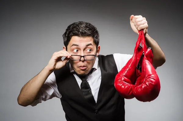 Boxeador hombre de negocios —  Fotos de Stock