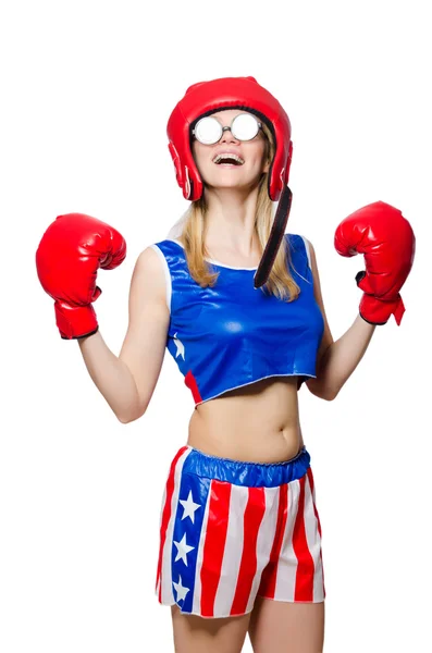 Boxeadora femenina — Foto de Stock