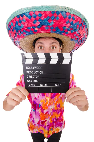 Mexicano con smovie clapboard —  Fotos de Stock