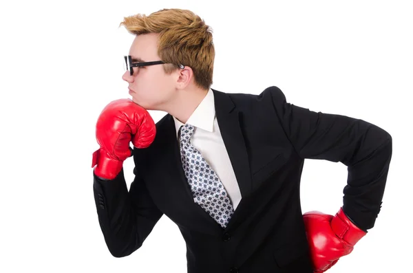 Geschäftsmann Boxer — Stockfoto