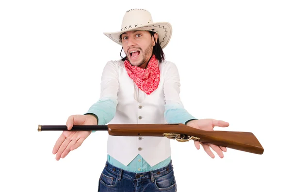 Cowboy com espingarda — Fotografia de Stock