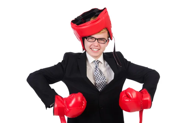 Businessman boxer — Stock Photo, Image