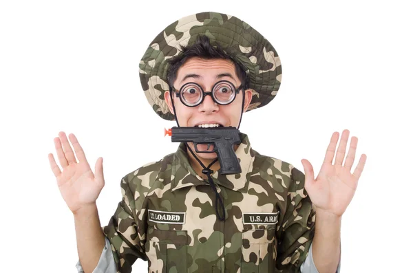 Grappige soldaat — Stockfoto