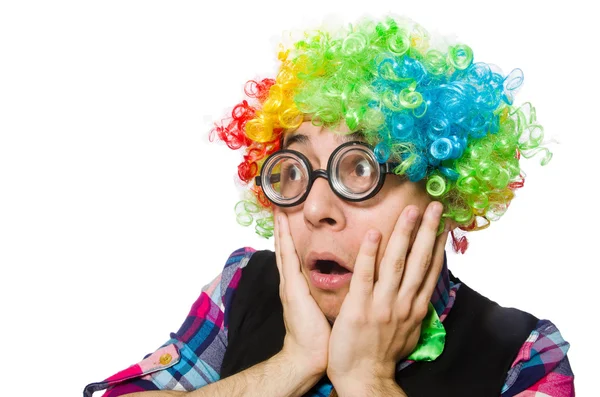 Lustiger Clown überrascht — Stockfoto