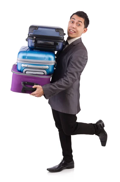 Mann mit Gepäck — Stockfoto