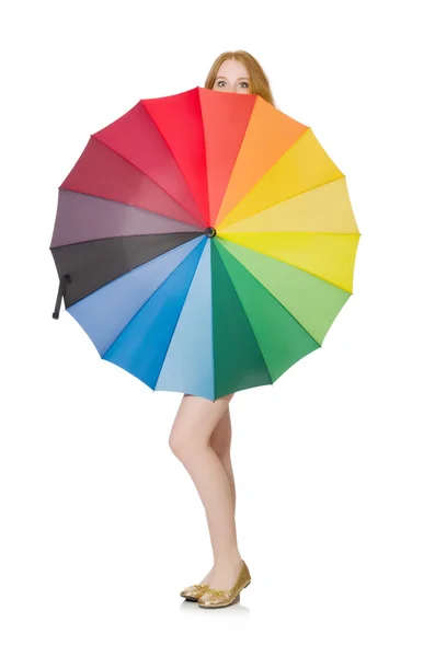 Woman with umbrella — Stock Photo, Image