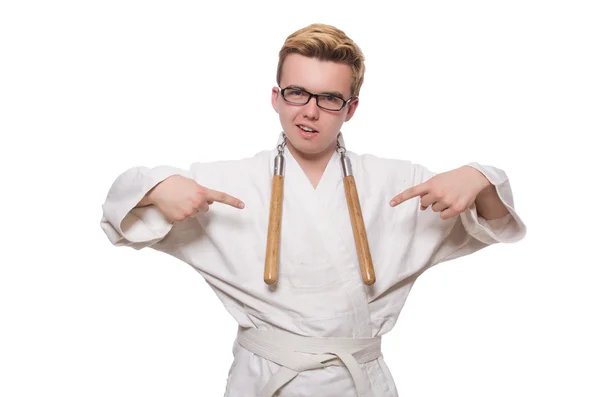 Grappige karate vechter — Stockfoto