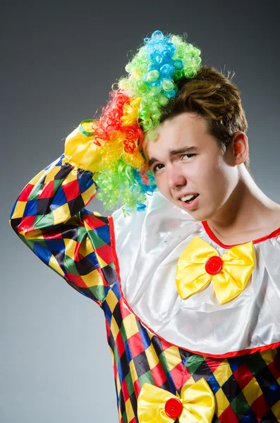 Buffo clown in studio — Foto Stock