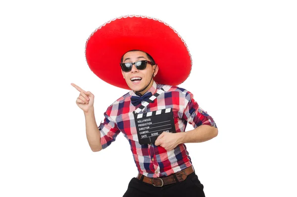 Mexicano engraçado com chapéu sombrero — Fotografia de Stock