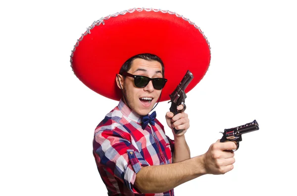 Funny mexican with sombrero hat — Stock Photo, Image