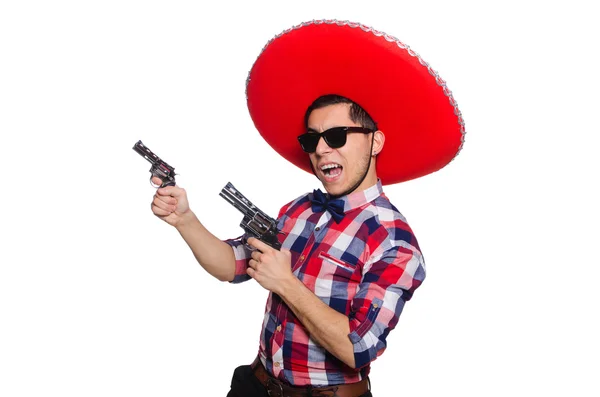 面白いメキシコ人とともにsombrero帽子 — ストック写真