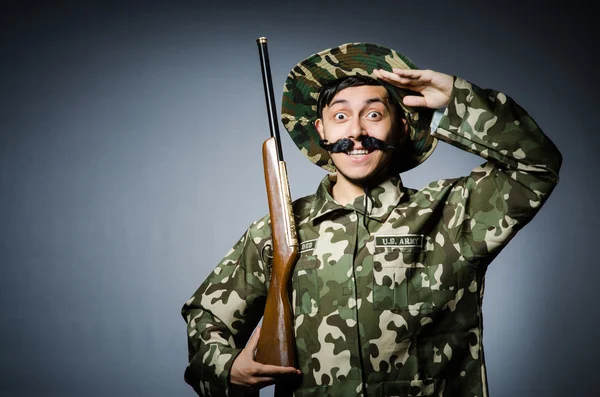 Soldato divertente — Foto Stock
