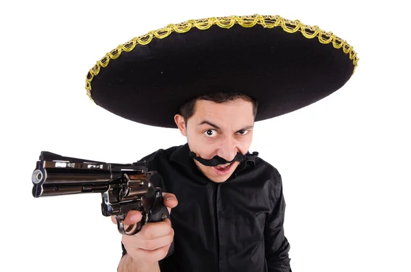 Funny mexican with sombrero hat — Stock Photo, Image