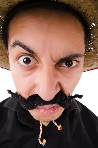 Funny mexican with sombrero hat — Stock Photo, Image