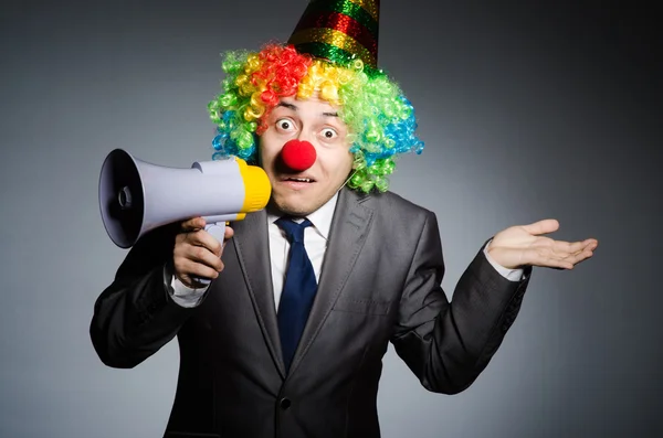 Clown affärsman — Stockfoto