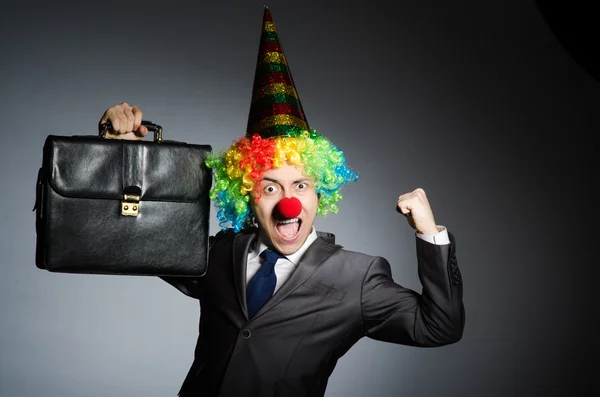 Clown-Geschäftsmann — Stockfoto