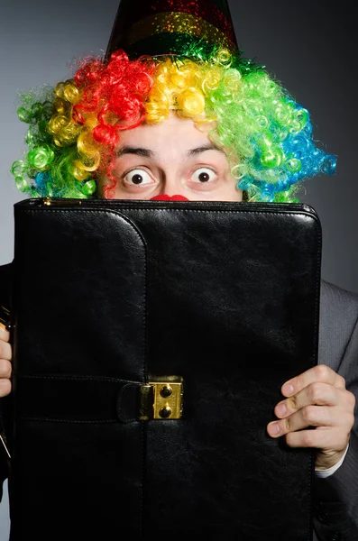 Clown zakenman — Stockfoto