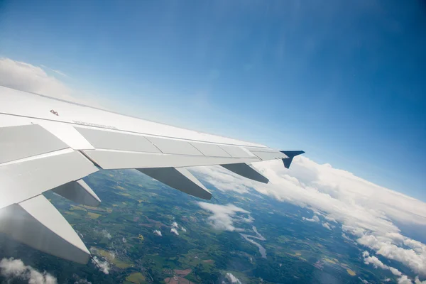 Airplane wing Royalty Free Stock Photos