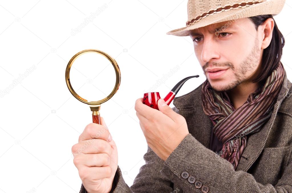Detective with pipe