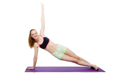 spor egzersizleri yapıyor kadın