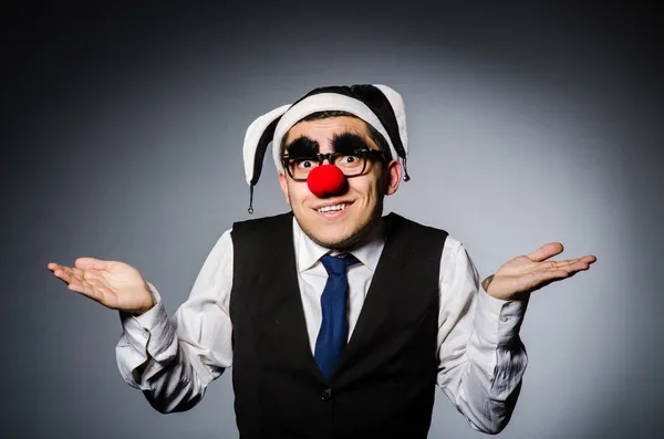 Clown zakenman — Stockfoto