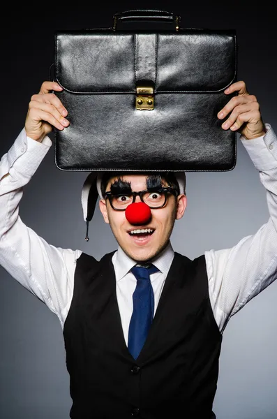 Clown affärsman — Stockfoto