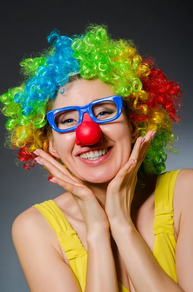 Woman clown — Stock Photo, Image