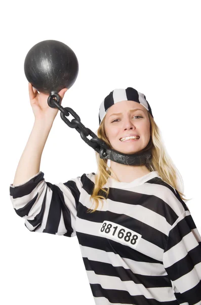 Funny prison inmate — Stock Photo, Image