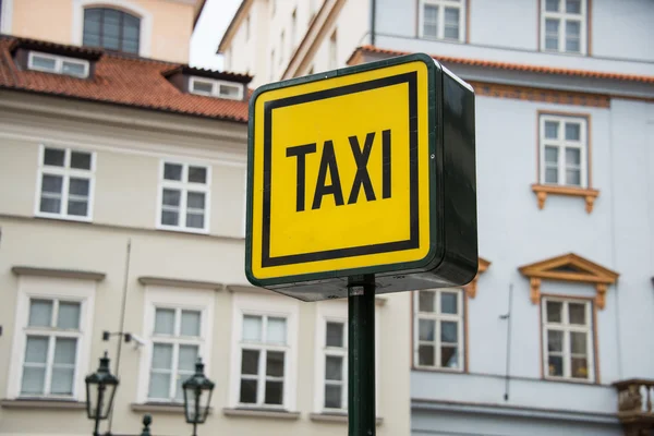 Znak Taxi — Zdjęcie stockowe